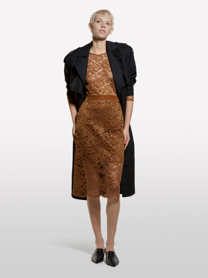 Hellbraune Spitzenbluse - blusen für damen - Braun | Sisley image number 1